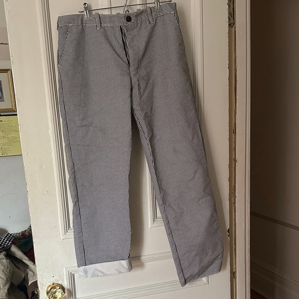 Men's Black and White Checkered Pants